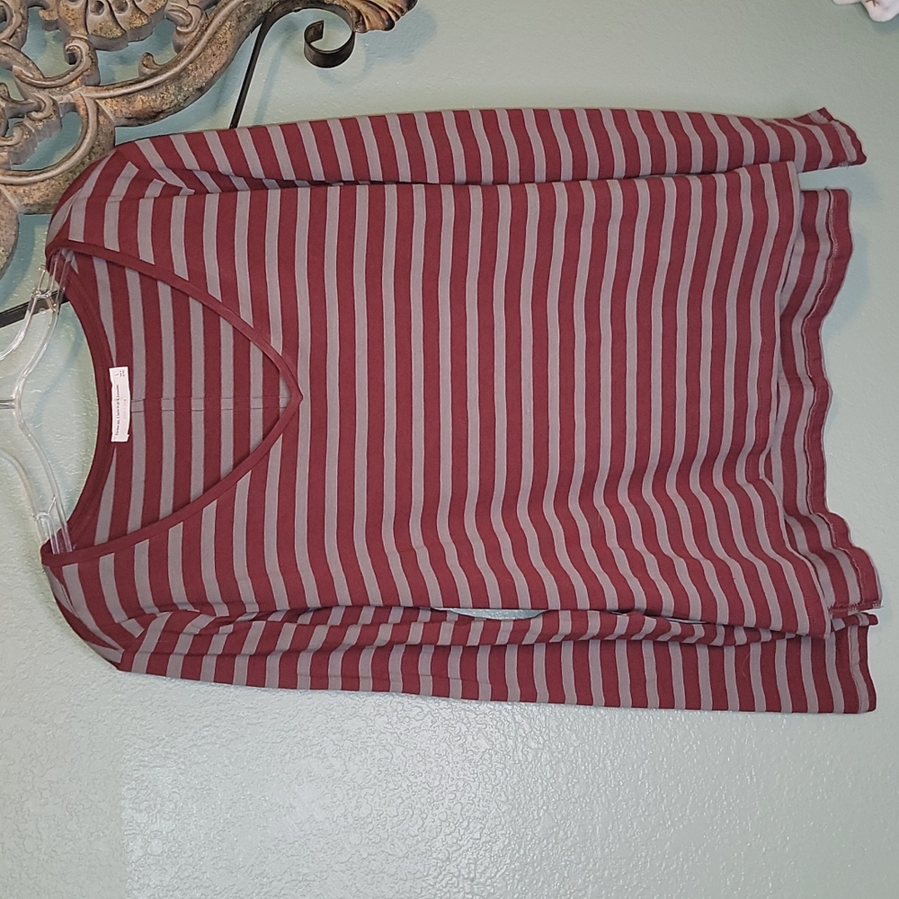 Maroon aggie stripe gameday top